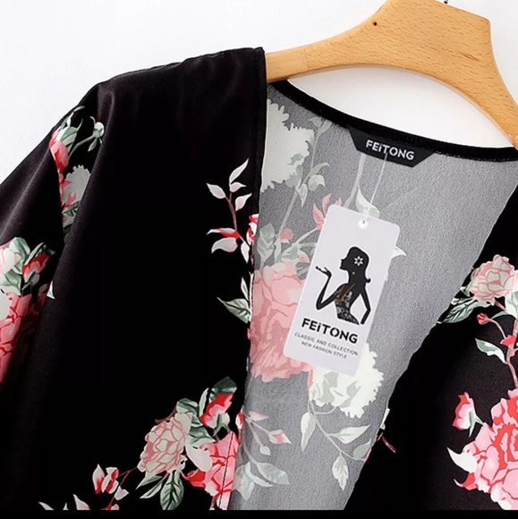 Floral Kimono Top Duster Coverup - Picture 5 of 7